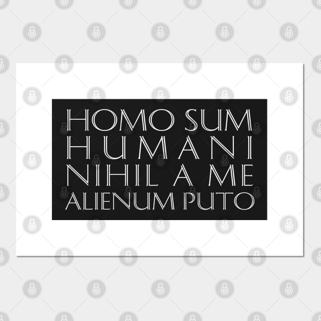Homo Sum Humani Nihil A Me Alienum Puto Latin Quote Posters and Art